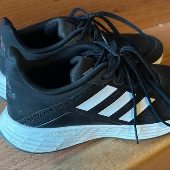 Adidas Black and White Athletic Shoes - Picture 1 of 5